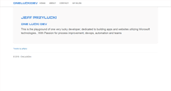 Desktop Screenshot of oneluckidev.com